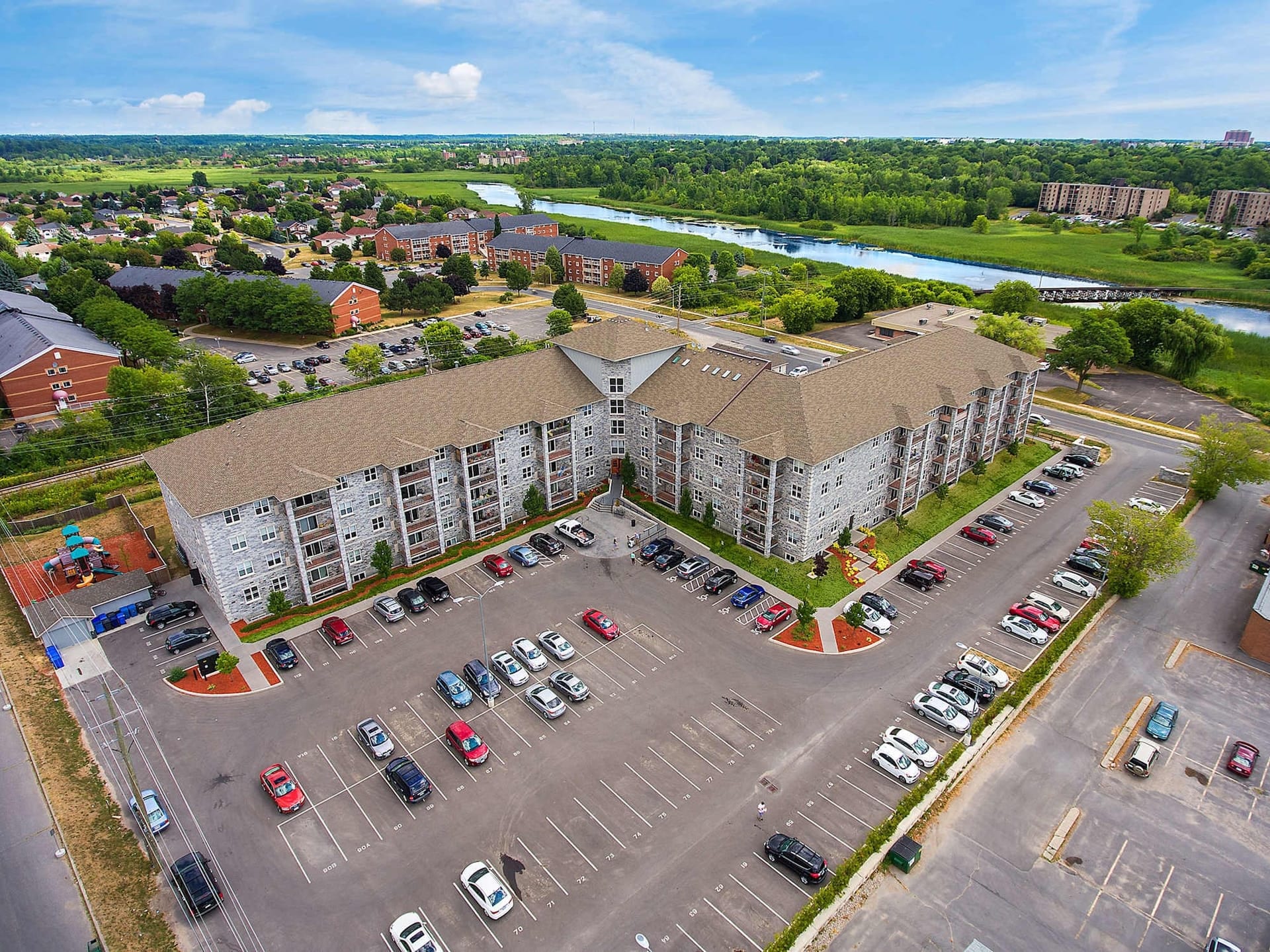 Riverstone from the air, beside the Cataraqui